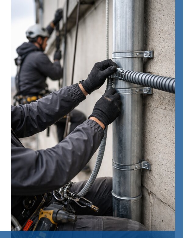 Монтаж гофры для кабеля в Майкопе от 303 р. | ВЫСОТНИК-Мкп