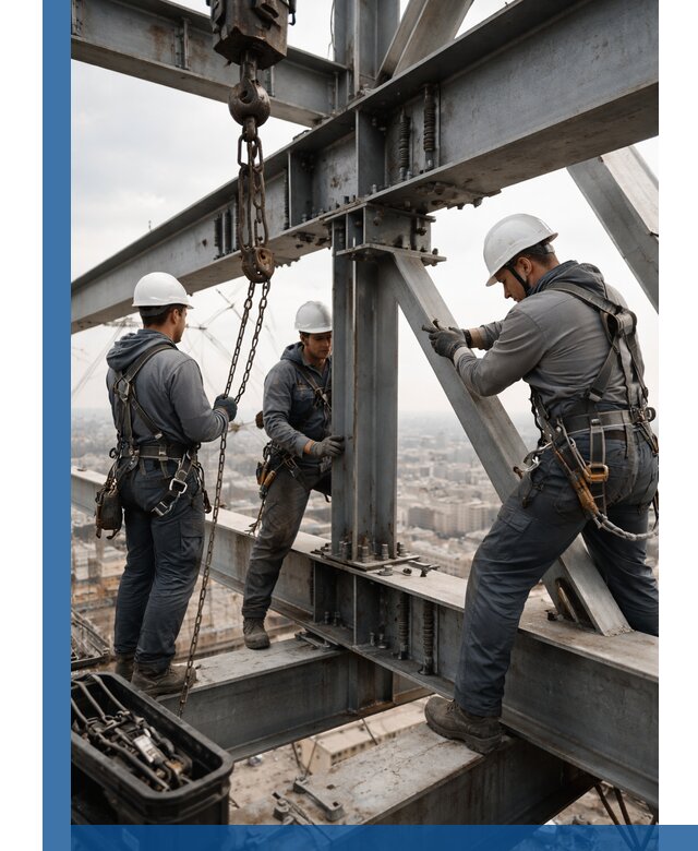 Профессиональный монтаж металлоконструкций на высоте в Майкопе