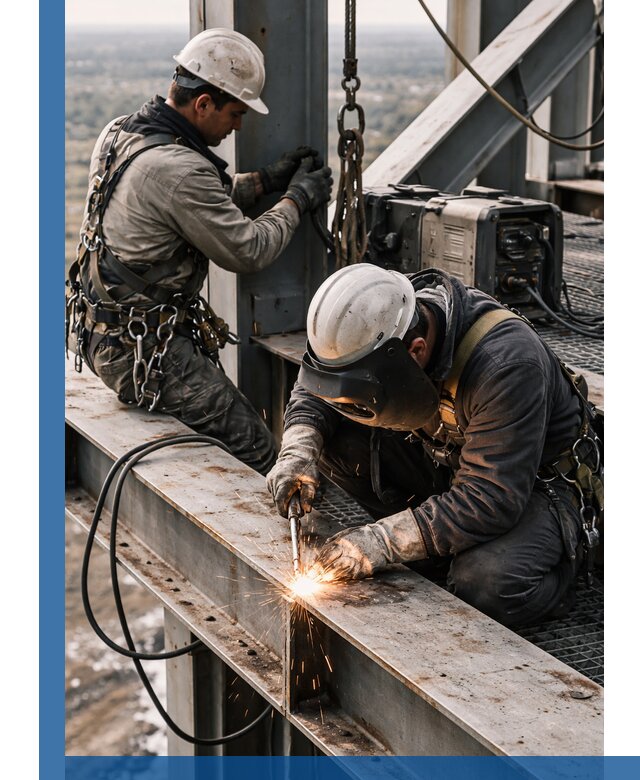 Высотные сварочные работы в Майкопе для промышленных объектов