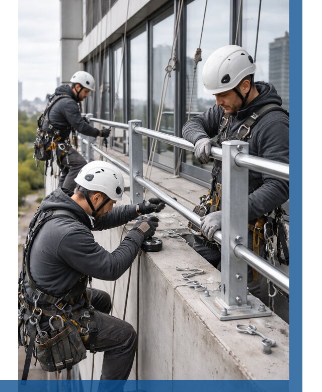 Монтаж ограждений на высоте в Майкопе, от 1213 р. | ВЫСОТНИК-Мкп