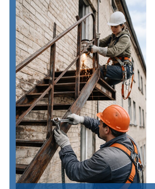 Ремонт и восстановление пожарных лестниц с выездом в Майкопе