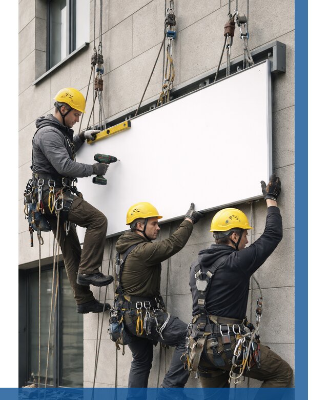 Монтаж рекламной вывески в Майкопе от 8087 р. | ВЫСОТНИК-Мкп