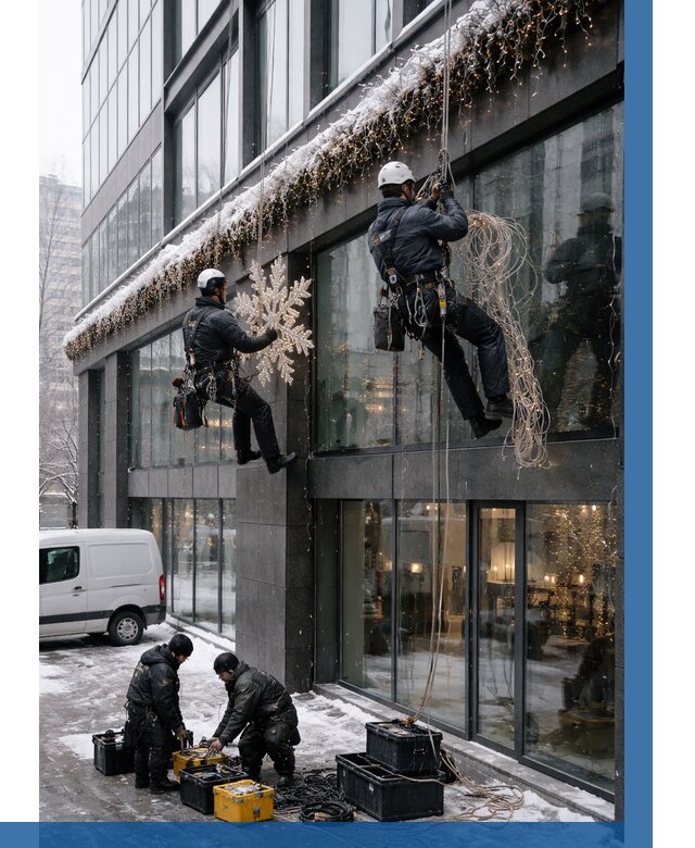 Демонтаж новогоднего оформления в Майкопе от 5560 р. | ВЫСОТНИК-Мкп