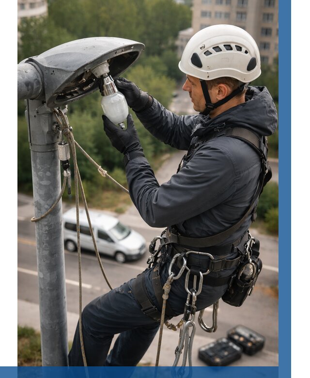 Замена ламп на высоте в Майкопе от 2527 р. | ВЫСОТНИК-Мкп