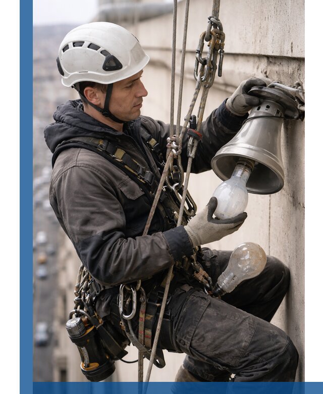 Замена ламп на высоте в Майкопе профессионально и быстро