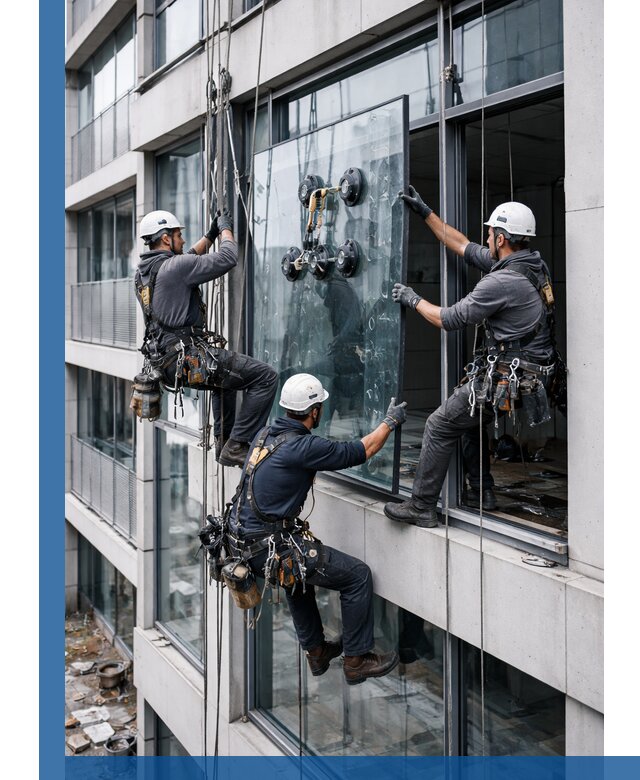 Фасадное остекление и монтаж витражей зданий в Майкопе под ключ