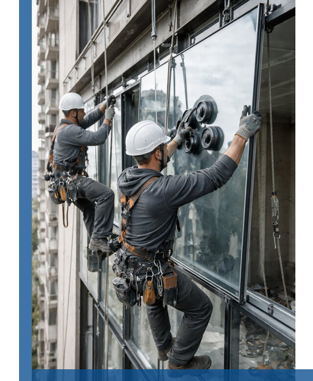 Витражное остекление фасадов и лоджий в Майкопе под ключ