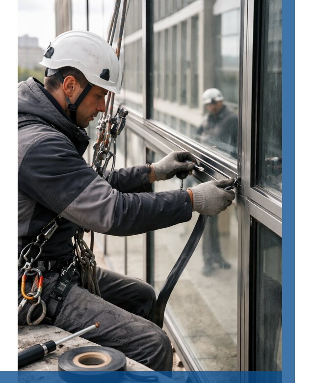 Ремонт витражных конструкций в Майкопе от 3538 р. | ВЫСОТНИК-Мкп