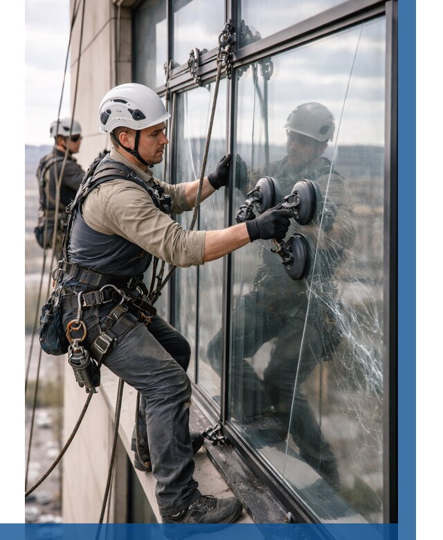 Замена стекла в витраже в Майкопе под ключ от 8593 р. | ВЫСОТНИК-Мкп