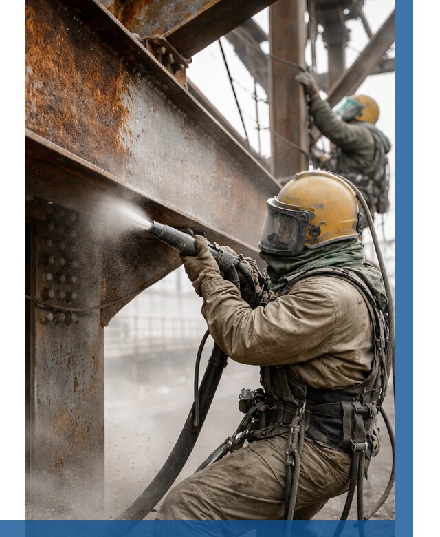 Пескоструйная очистка металлоконструкций в Майкопе по 607 р. ВЫСОТНИК-Мкп