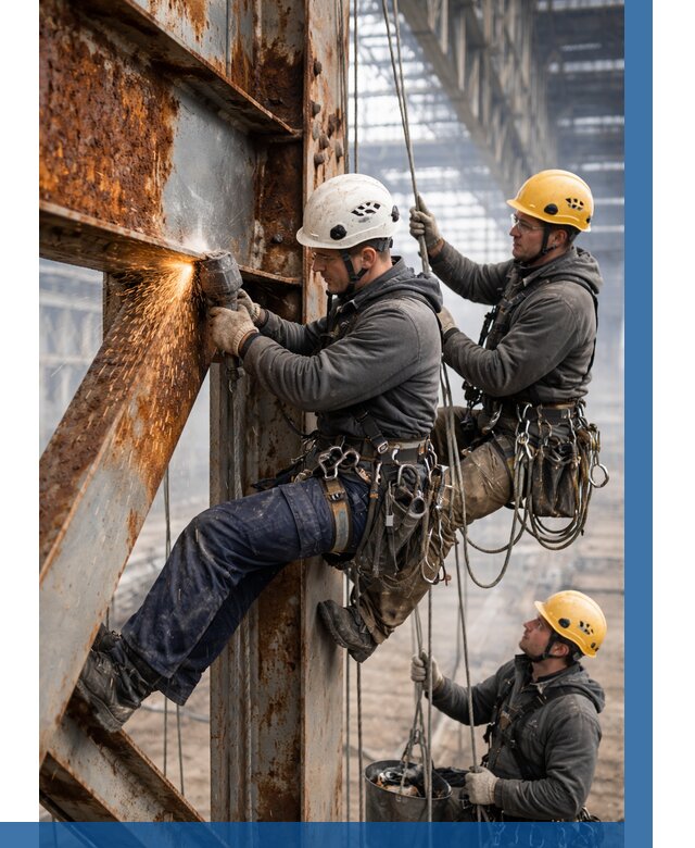 Зачистка металла от ржавчины в Майкопе от 354 р. | ВЫСОТНИК-Мкп