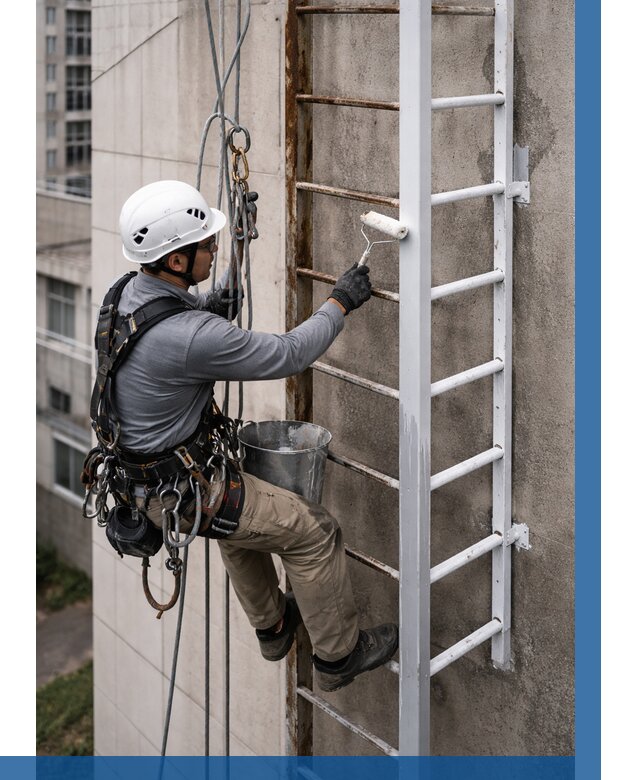 Покраска пожарных лестниц в Майкопе от 4549 р. | ВЫСОТНИК-Мкп