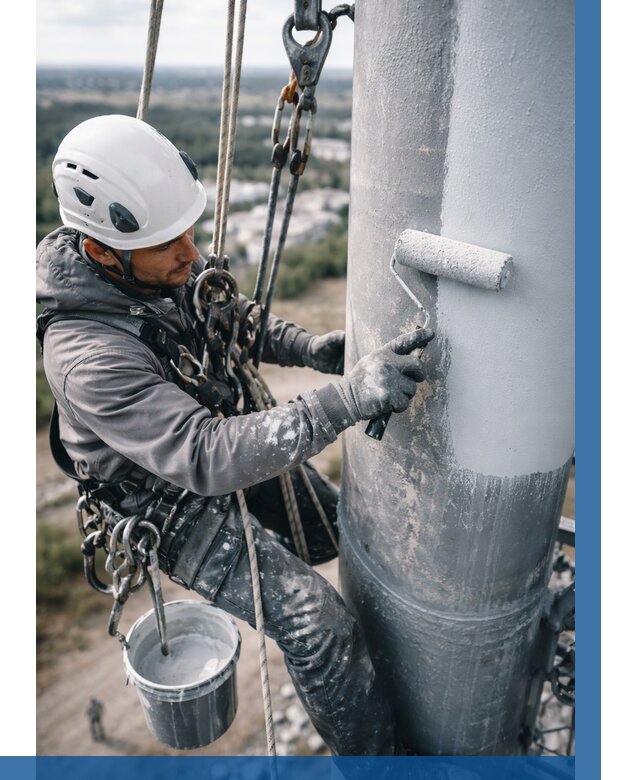 Покраска мачт связи под ключ в Майкопе от 859 р. | ВЫСОТНИК-Мкп