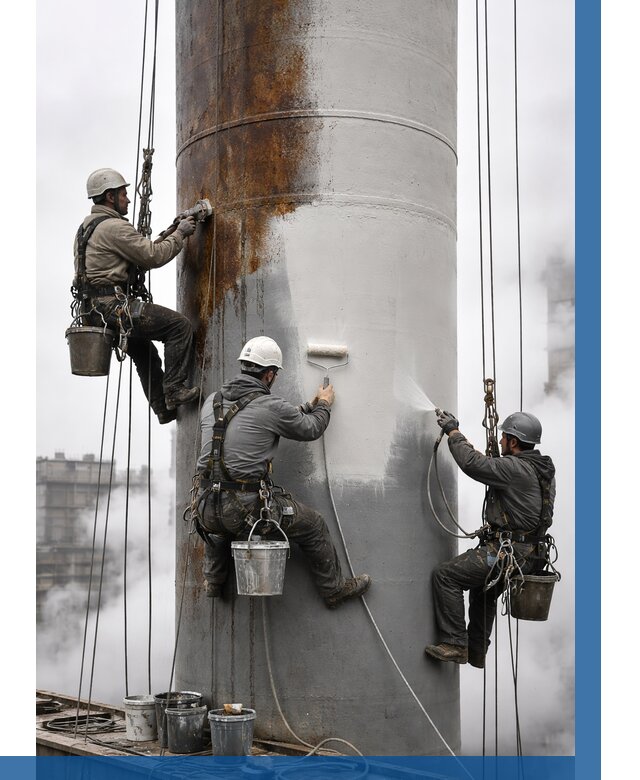 Покраска дымовых труб в Майкопе от 8593 р. | ВЫСОТНИК-Мкп