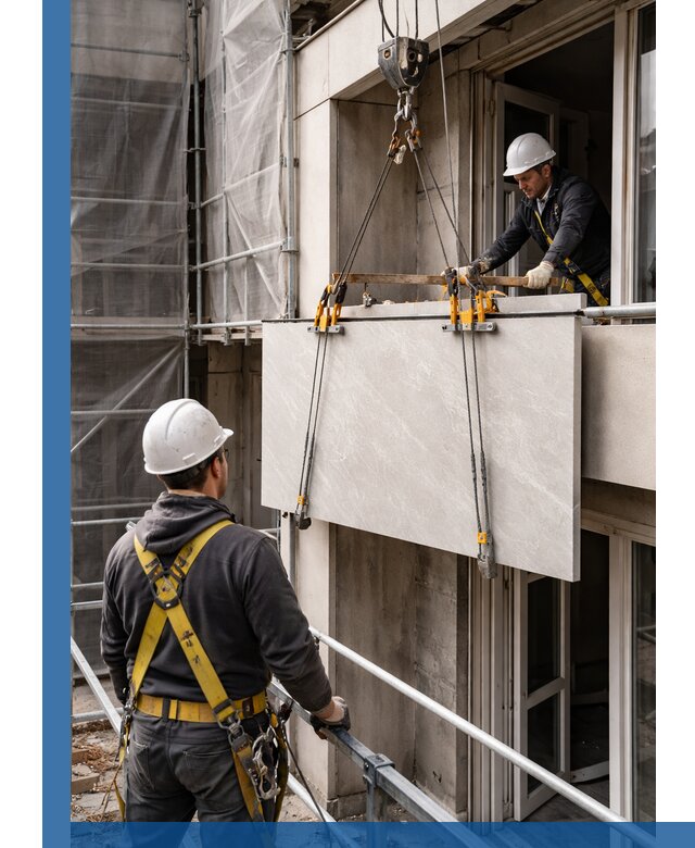 Подъем керамогранита на этаж в Майкопе грузчиками и техникой