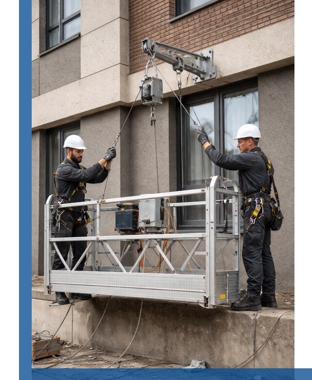 Монтаж и подъем фасадной люльки в Майкопе с гарантией безопасности