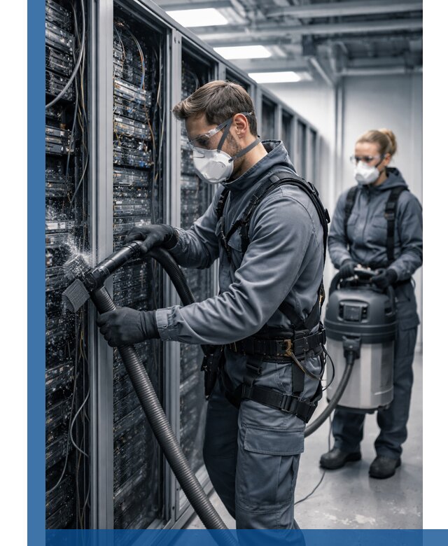 Обеспыливание серверной комнаты в Майкопе, профессиональная очистка