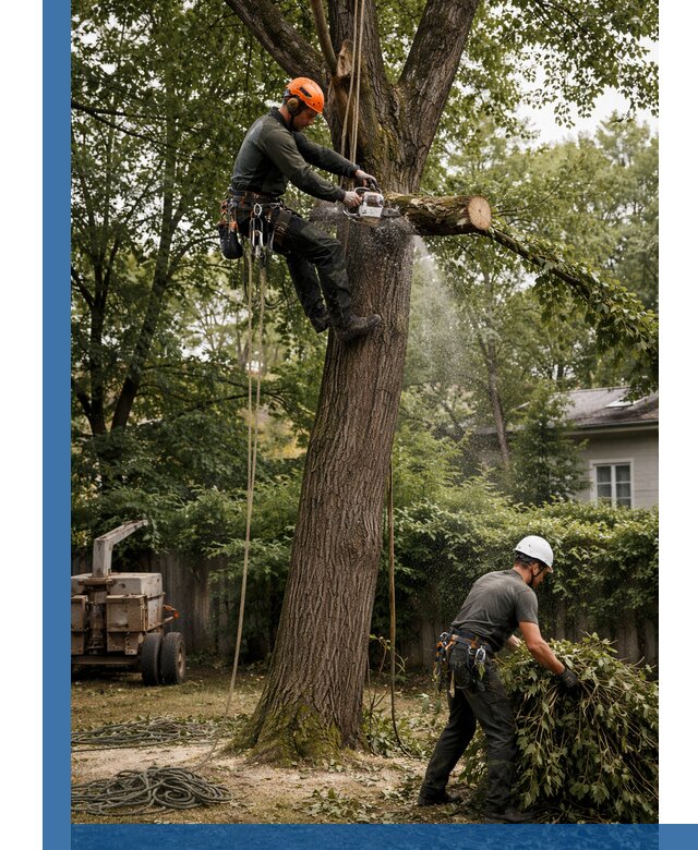 Кронирование деревьев в Майкопе, безопасная высотная обрезка