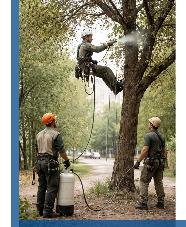 Обработка деревьев от вредителей в Майкопе профессиональная защита