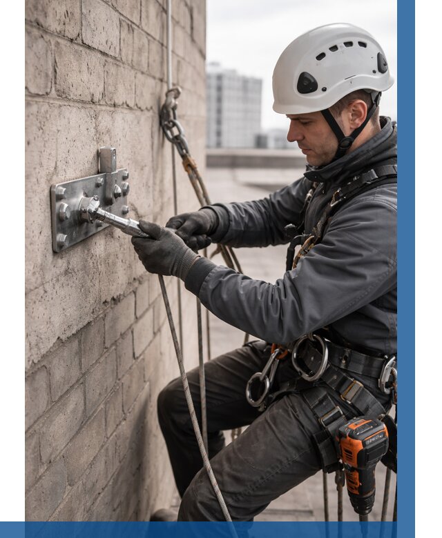 Установка анкерных точек в Майкопе от 3538 р. | ВЫСОТНИК-Мкп